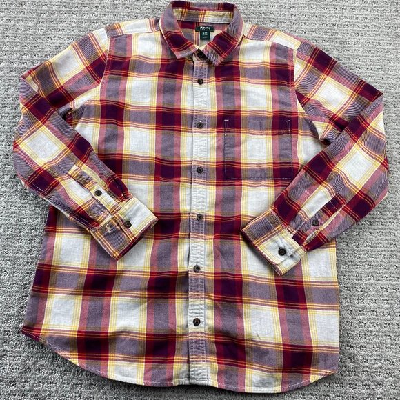 Roots Tops - Roots Canada Shirt Women Medium M Red White Checkered Button Down Long Sleeve